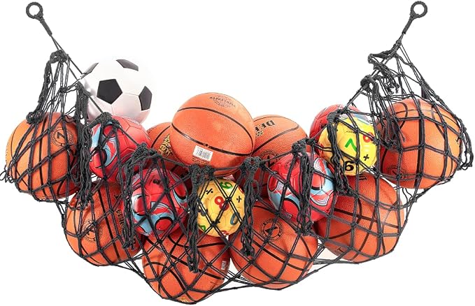Sports Ball Storage Net, Hanging Basket Organizer Net by JYSILIYH