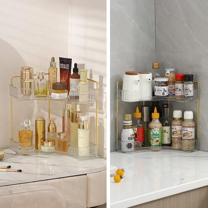 Corner Bathroom Countertop Organizer, Vanity Trays - Image 6