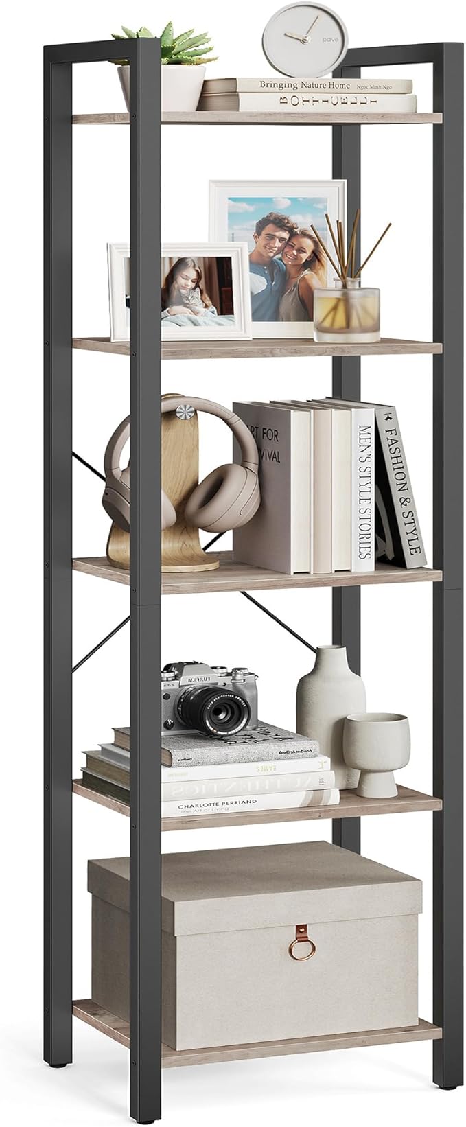 VASAGLE 5-Tier Bookshelf, Bookcase by Unknown