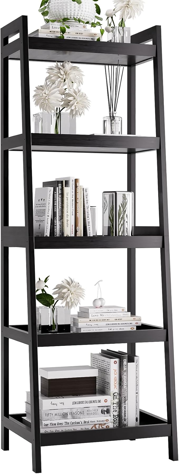 Bookshelf, 5 Tier Ladder Bookcase by VOVALACraftingDreamHomes