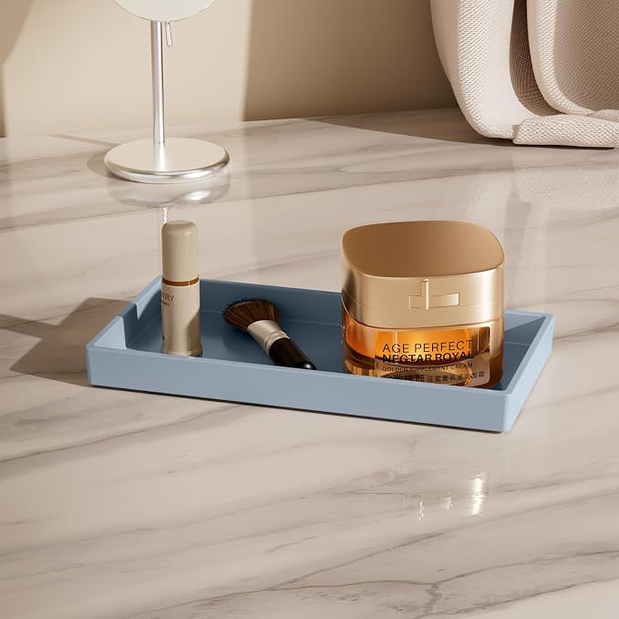 Vanity and Bathroom Tray, 7.7" ABS Countertop Organizer, Waterproof Vanity Tray - Image 4
