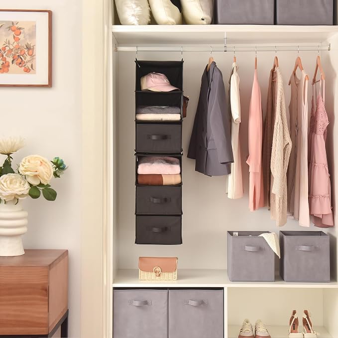 GRANNY SAYS 6-Shelf Hanging Closet Organizers and Storage, Separable to 2 Pack - Image 2