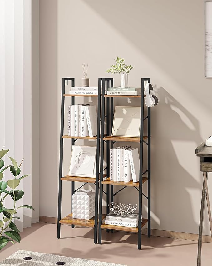Hzuaneri Ladder Shelf, Freestanding Corner Storage Shelf | Bookcase - Image 4