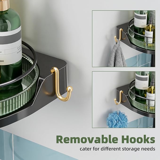 AKINBAS 360° Rotating Shower Caddy Tension Pole - Image 7