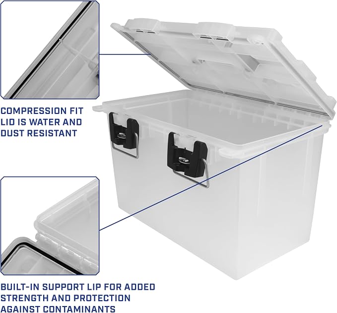 Sheffield XL Ammo Box Made in USA, Stackable Lockable Ammo Storage Box | 4 Pack - Image 4