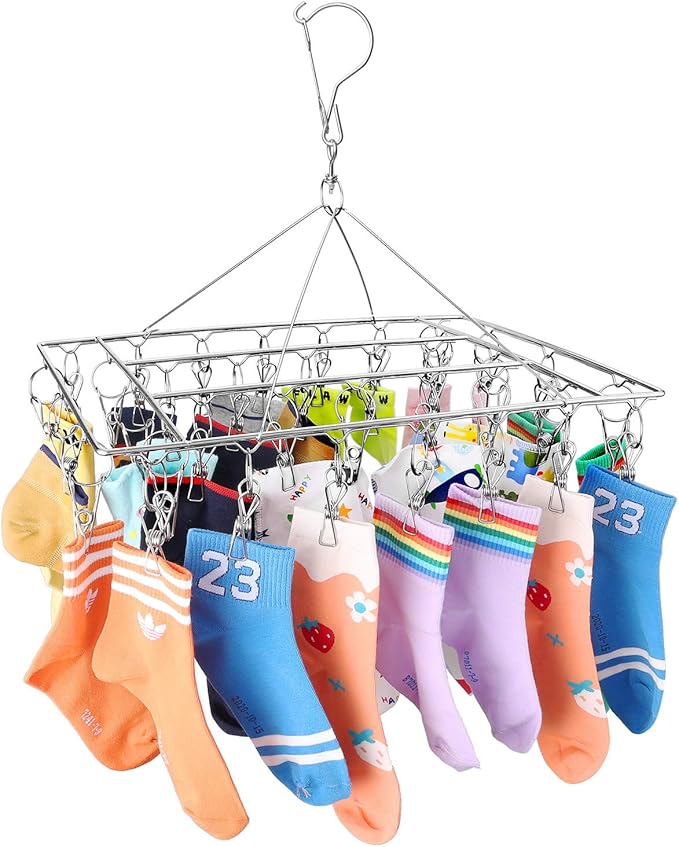2 Pack Stainless Steel Sock Drying Rack - Image 7