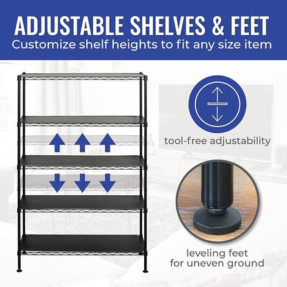 SafeRacks - NSF Certified Storage Shelves, Heavy Duty Steel Wire Unit - Image 6