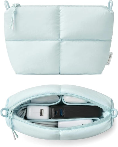 Comfyable Puffy Electronics Organizer Travel Case, Cute Tech Pouch by Comfyable