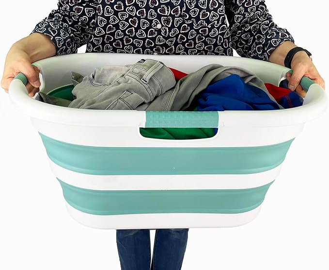 SAMMART 40L Collapsible Plastic Laundry Basket - Image 5
