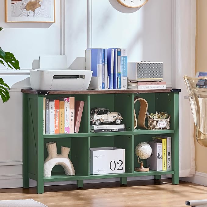 Joaxswe 6 Cube Storage Organizer, Farmhouse Green 47 Inch Wide Horizontal by Joaxswe