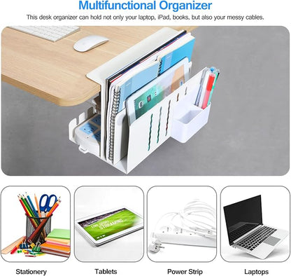 MAXECHO Desk Side Storage, Under Desk Laptop Mount, Table Side Hanging File - Image 3