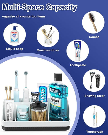 Bathroom Counter Organizer and Storage, 7 Slots Detachable Toothbrush Holders - Image 6