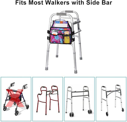 supregear Side Walker Bag, Walker Accessories Bag w/Cup Holder, Folding Walker - Image 6
