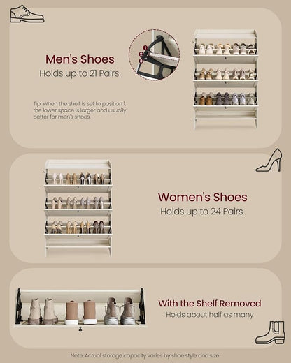 VASAGLE Shoe Storage Cabinet Organizer - Image 5