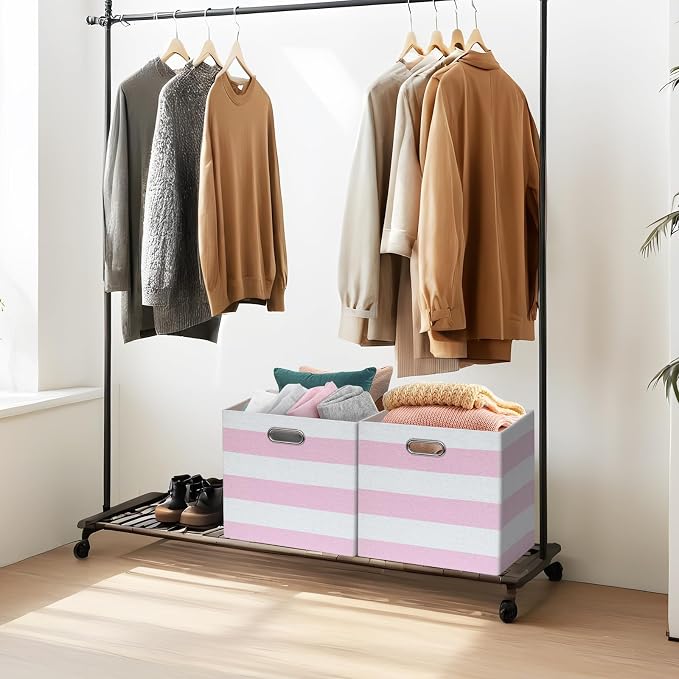 11x11 Cube Storage Bins, Collapsible Fabric Storage Cubes, Cubby Storage - Image 8