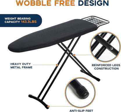 Ironing Board Full Size, RAINHOL 54"x13" Heavy Duty Compact Ironing Board - Image 5