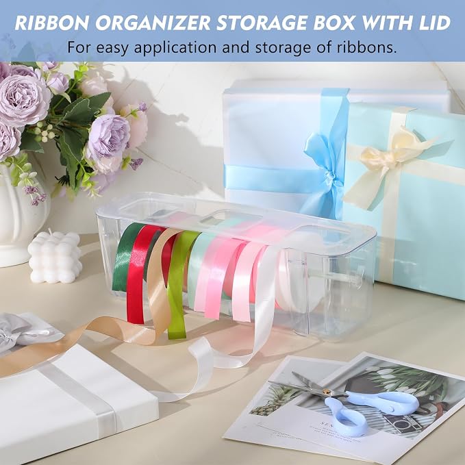 Ribbon Organizer Storage Clear Plastic Ribbon Holder - Image 6