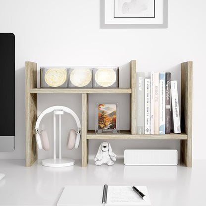 Jerry & Maggie Desktop Organizer Office Storage Rack Adjustable Wood Display - Image 6