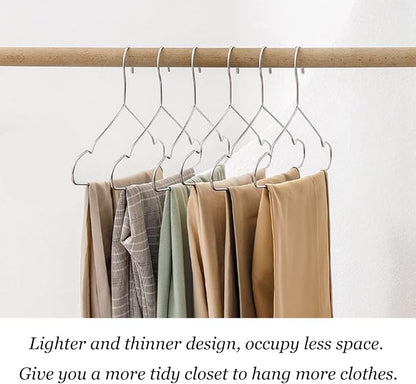 10 Pack Stainless Steel 15.75 Inches Clothes Hangers - Image 3