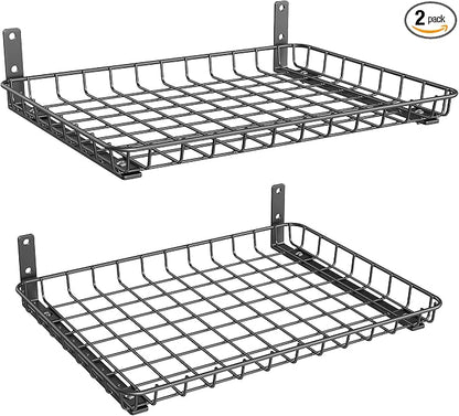 TORACK 2 Pack 12x24 inch Wall-Mounted Shelves, Garage Wall Shelf by TORACK