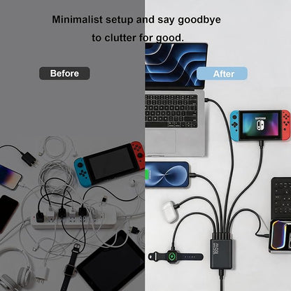 165W GaN USB C Charging Station, 6 Port Desktop Charger - Image 6