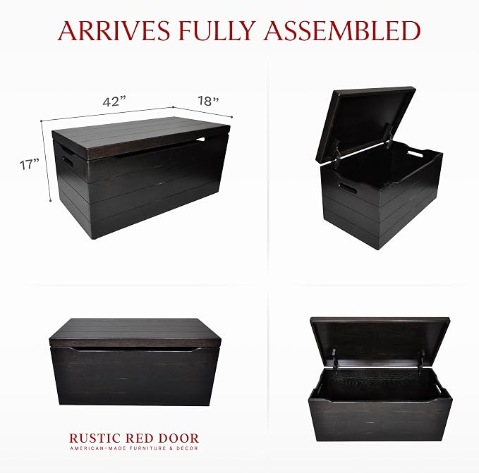 Amish Made Wooden Storage Chest Trunk Box - Image 3
