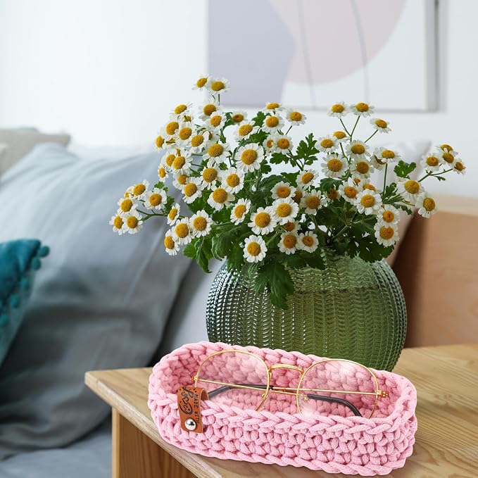 Tioncy Eyeglasses Holder for Nightstand Wool Anti Scratch Desk Bedside Knit - Image 4