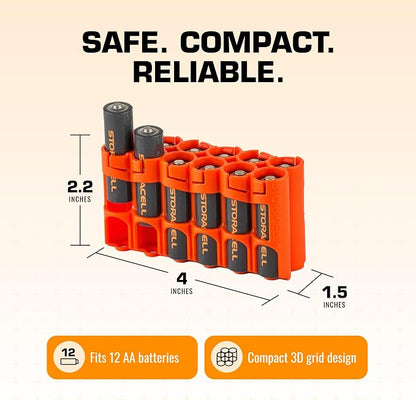 Storacell AA-12 Battery Storage Caddy and Dispenser, Holds 12 AA Batteries - Image 6