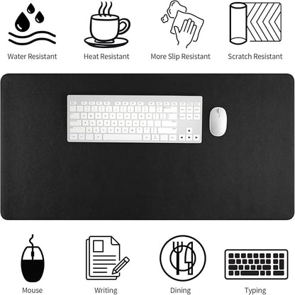 Bloss Desk Mat with Stitched Edges, Leather Large Mouse Pad, Non-Slip Desk - Image 4