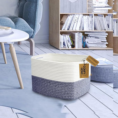 COMFY-HOMI Medium Cotton Rope Basket - Image 2