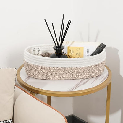 Temary 2PC Small Storage Bins Basket, 13x5.9x3.9 inch Woven Storage Basket - Image 6