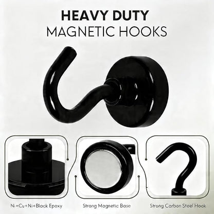 Neosmuk Magnetic Hooks, Heavy Duty 30lb+ Strong Magnet Hook - Image 4