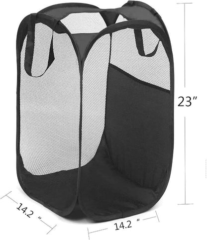2 pop-up Laundry Hamper, Foldable mesh Laundry Baskets - Image 3