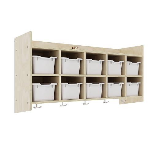 ECR4Kids 10-Section Hanging Coat Locker by ECR4Kids