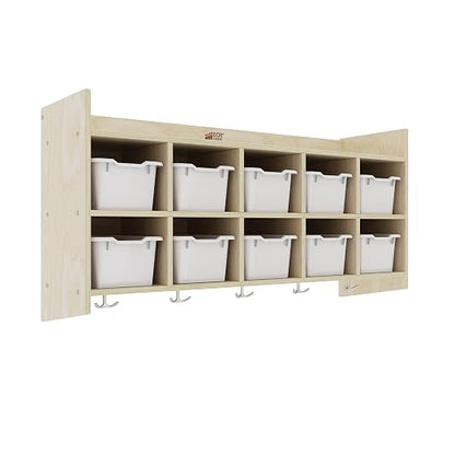 ECR4Kids 10-Section Hanging Coat Locker by ECR4Kids