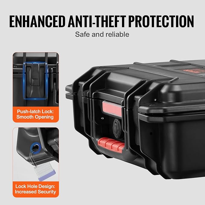 VEVOR Weatherproof Hard Case, Heavy Duty Protective Dry Box - Image 6