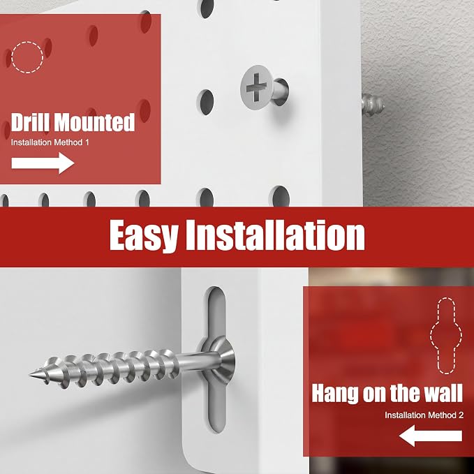 Peg Board 4 Pack Metal Pegboard Panels - Image 6