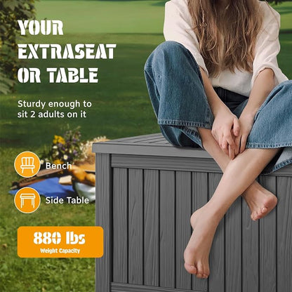 NUNU LAB 220 Gallon Outdoor Storage Box Waterproof, Outside Package Delivery - Image 4
