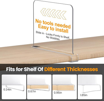 OKPOW Shelf Dividers for Closet Organization - Image 5