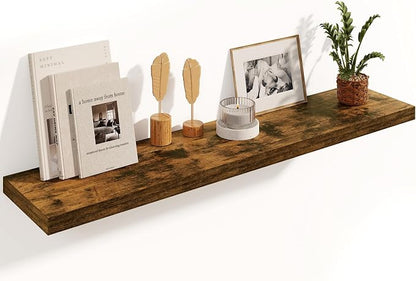 Fun Memories Floating Shelves, 8 Inch Deep Floating Shelves, Rustic Wood by FunMemories
