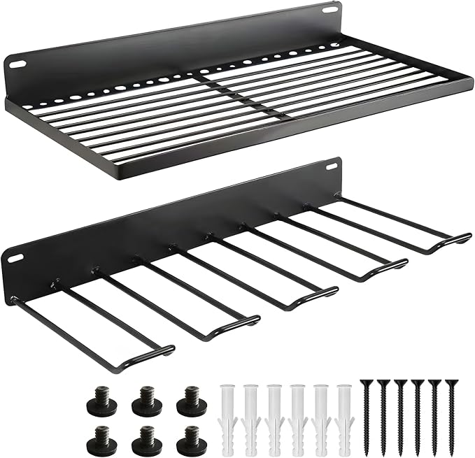2 Resin Wall-Mounted Shed Shelves, Tool Organizer by Unknown