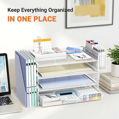 OPNICE Desk Organizer, 4-Tier Desktop File Organizer - Image 7