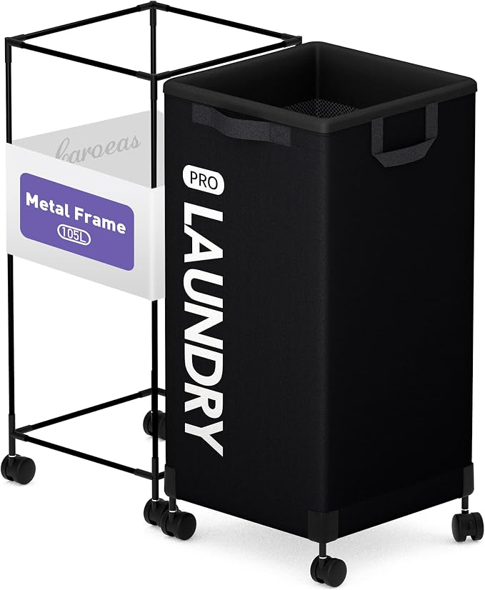 Caroeas Next-Gen 105L Matel Frame Laundry Basket by Caroeas