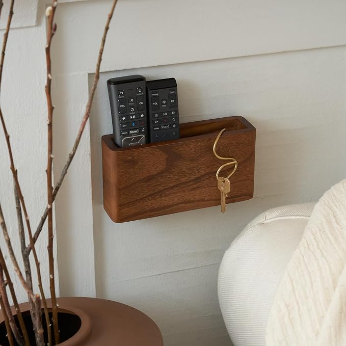 KIBAGA Premium Wooden Remote Control Holder - Image 2