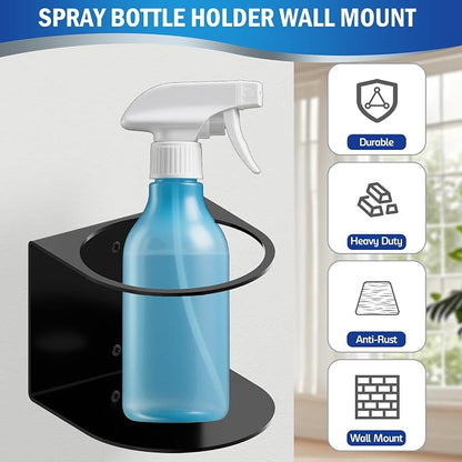 2 Pcs Spray Bottle Holder, Heavy-Duty Bottle Holder, Wall Mounted Cup Holder - Image 3