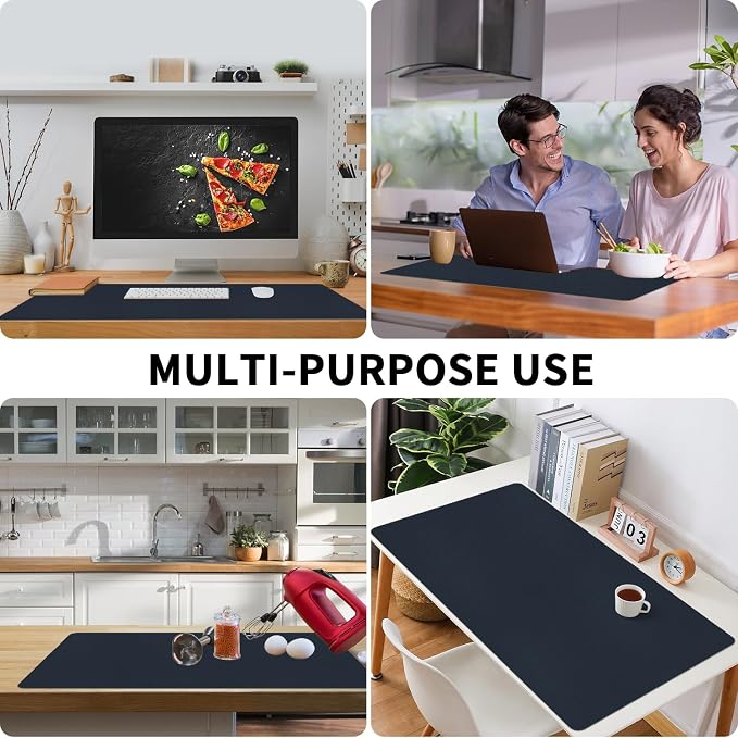 Bloss Dark Blue Desk Mat, Desk Matt - Image 5