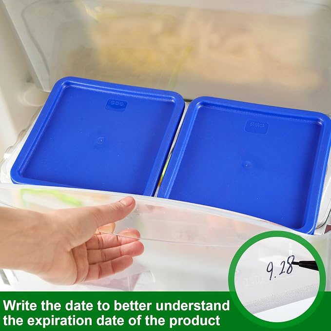 FoldTier 2 Pieces Square Food Storage Containers Polycarbonate Clear food - Image 6