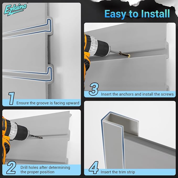 Ezlaino 4x4ft PVC Slat Wall Paneling - Image 5