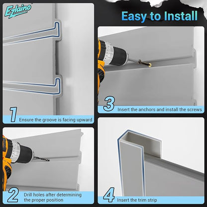 Ezlaino 4x4ft PVC Slat Wall Paneling - Image 5