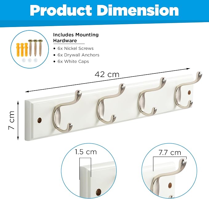 GlazieVault Coat Hooks Wall Mounted - Image 2